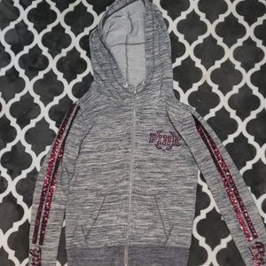 VS Pink zip up sweatshirt